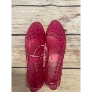 Rampage Pink Jelly Flats Size 40  9.5